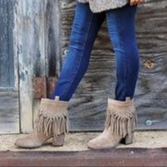 Suede Fringe Booties - Picture 7 of 8